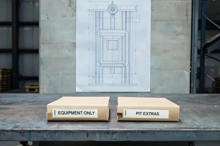 Procurement situation: two hydraulic quotes with different pit extras